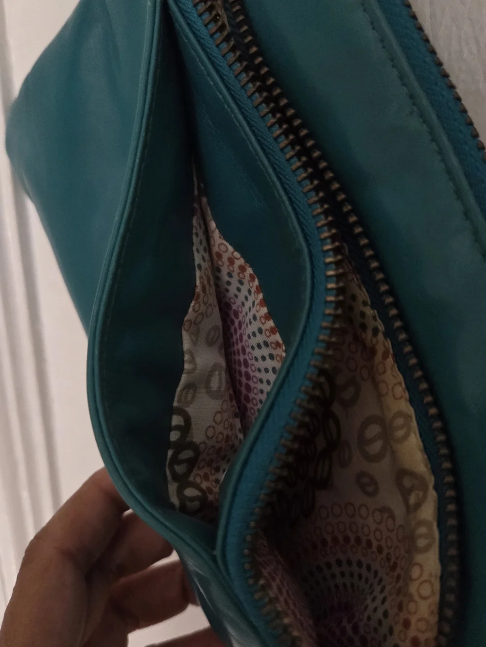 Latico Teal Leather Zip Wristlet/ Clutch - Women Bags